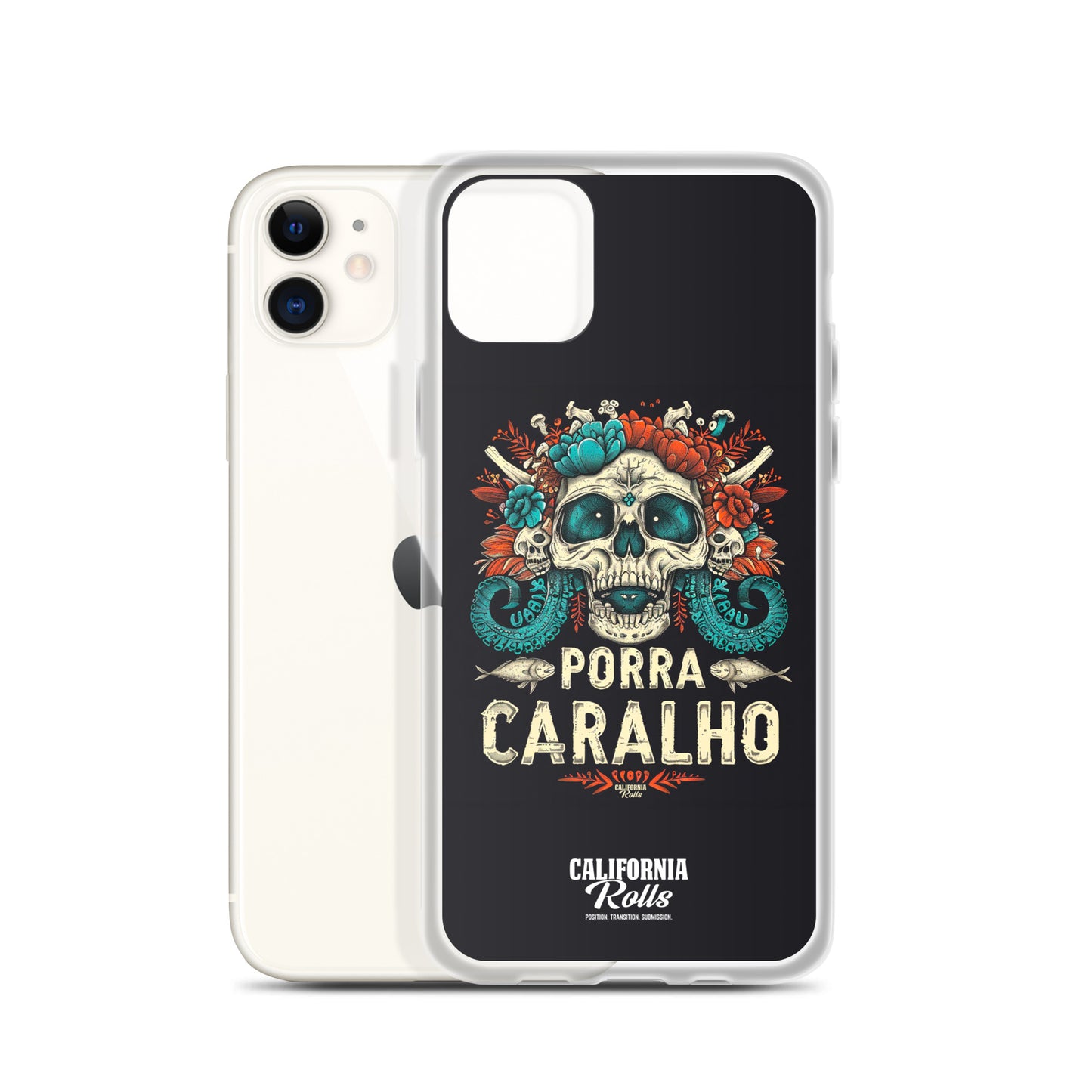 Porra Caralho Skull Clear Case for iPhone®