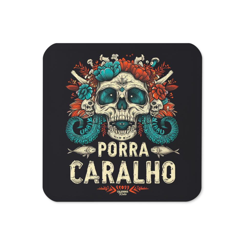 Porra Caralho Skull Cork-back Coaster (One)