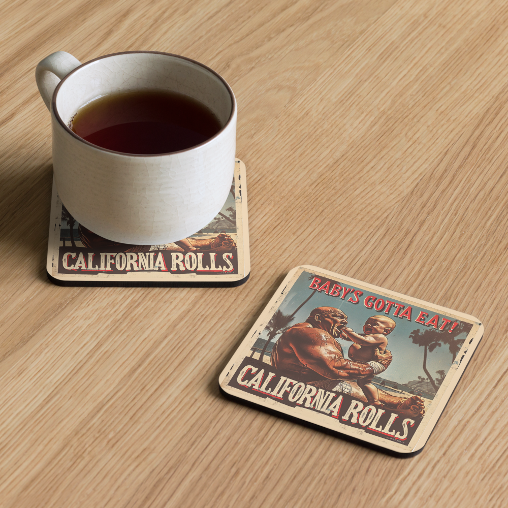 Baby's Gotta Eat Cork-back Coaster (One)