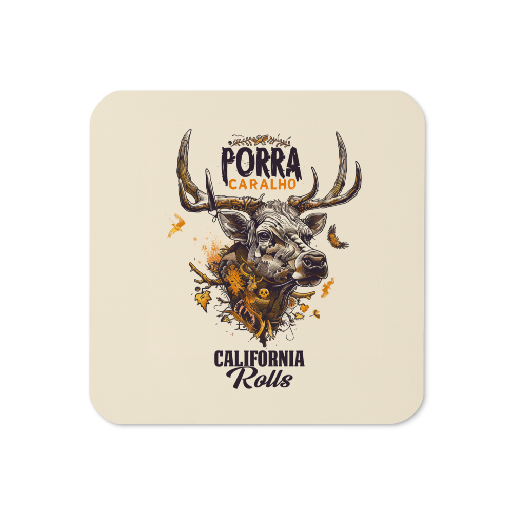 Porra Caralho Deer Cork-back Coaster (One)