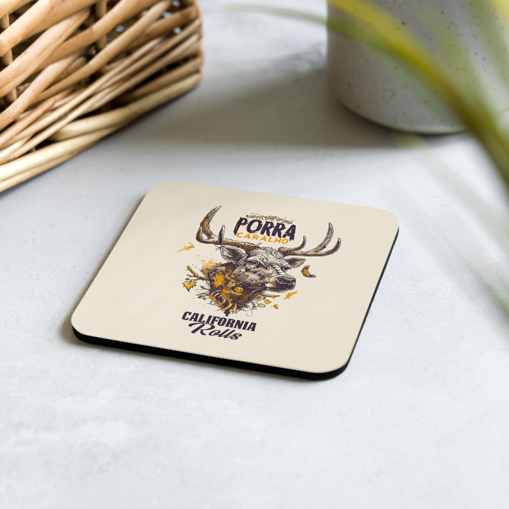 Porra Caralho Deer Cork-back Coaster (One)