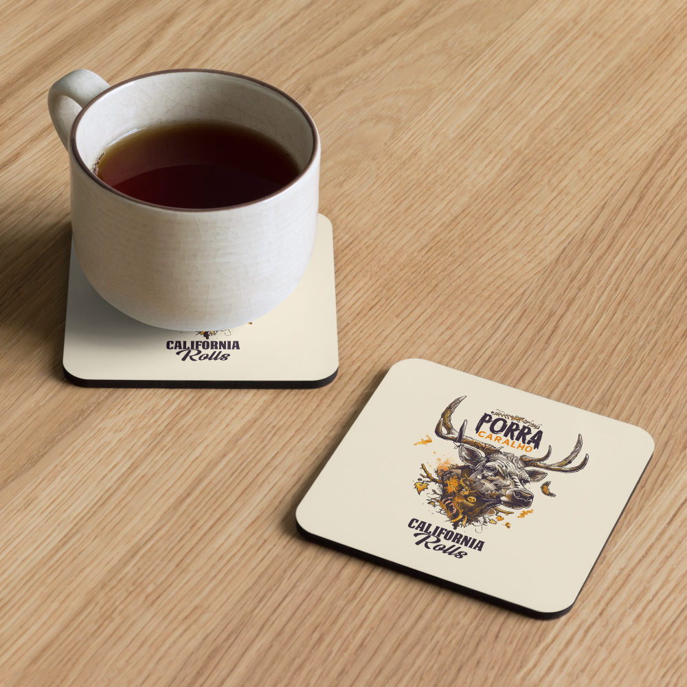 Porra Caralho Deer Cork-back Coaster (One)