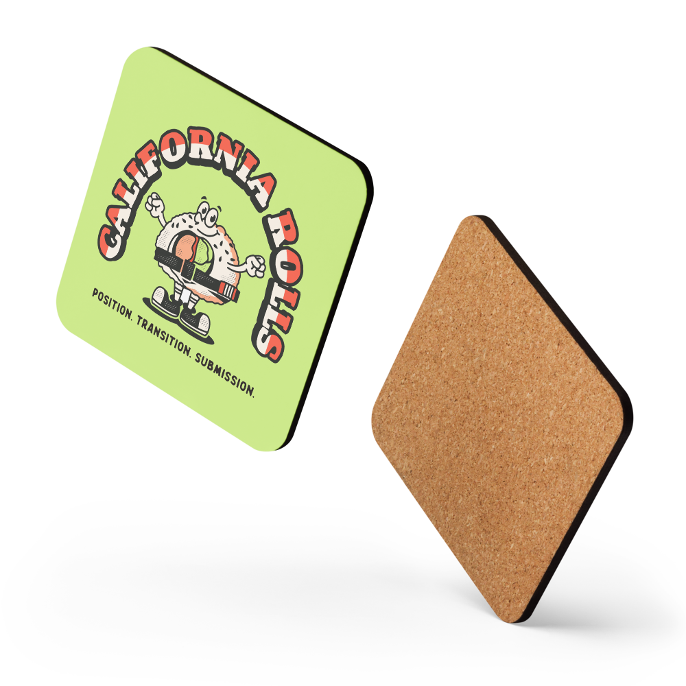 California Rolls Mascot Cork-back Coaster (One)