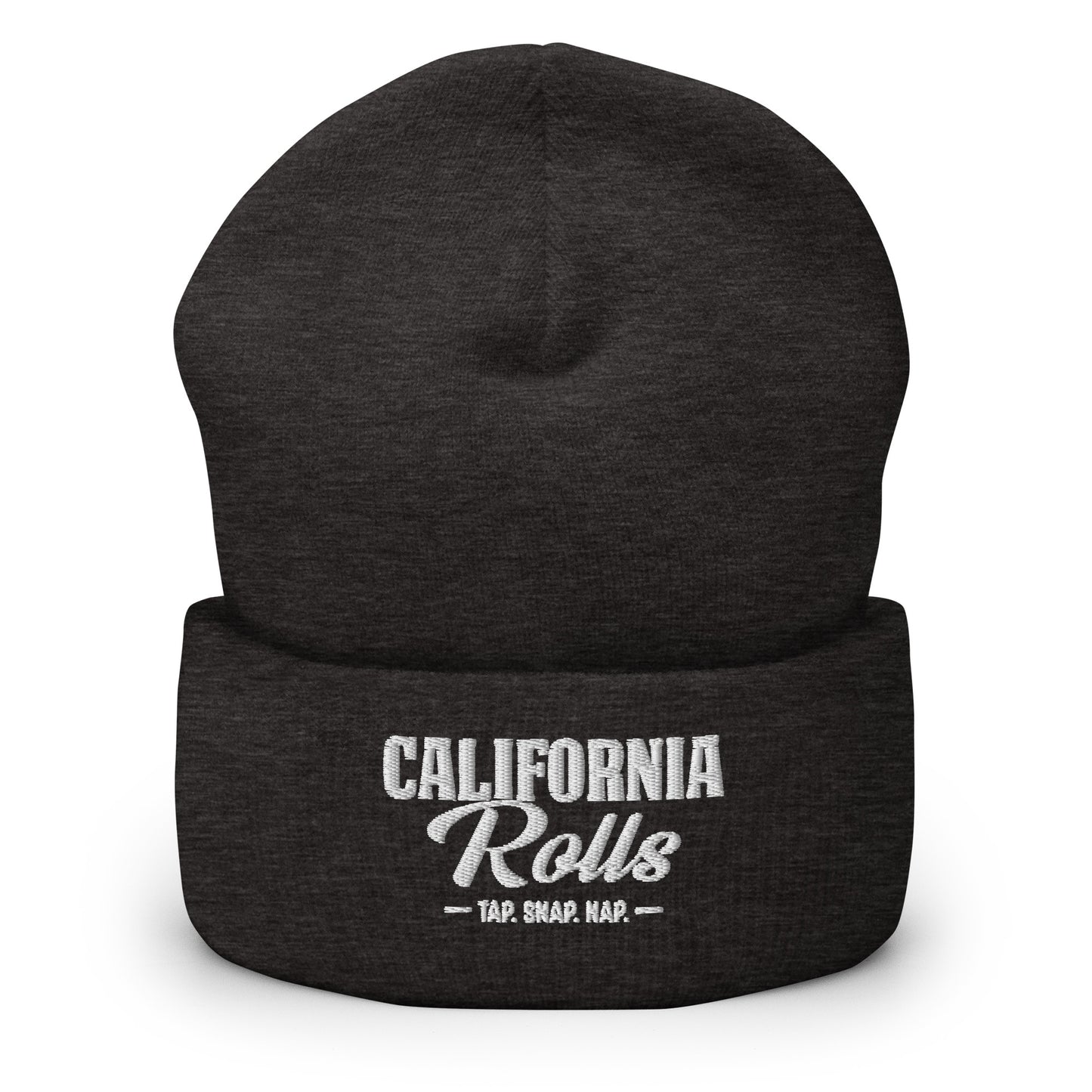 California Rolls - "Tap. Snap. Nap." Cuffed Beanie