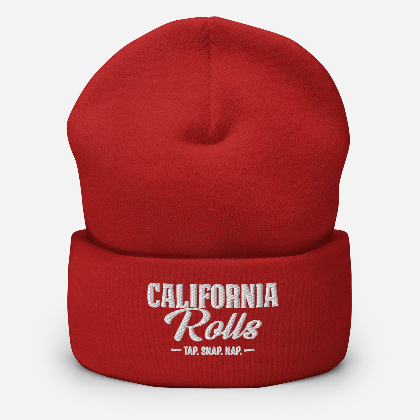 California Rolls - "Tap. Snap. Nap." Cuffed Beanie