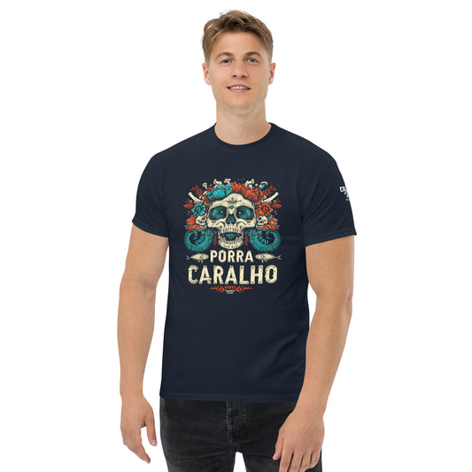 Porra Caralho Skull Unisex Classic Tee