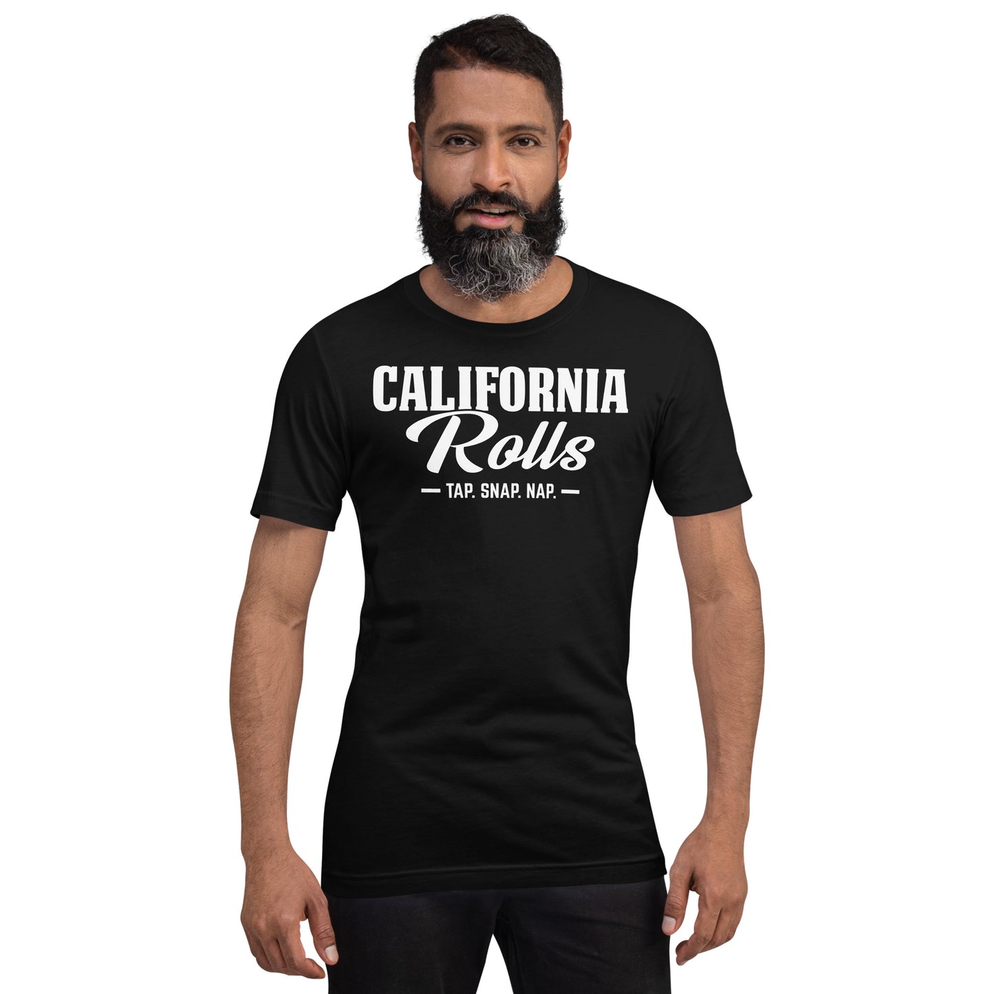 California Rolls - "Tap. Snap. Nap." Unisex T-shirt