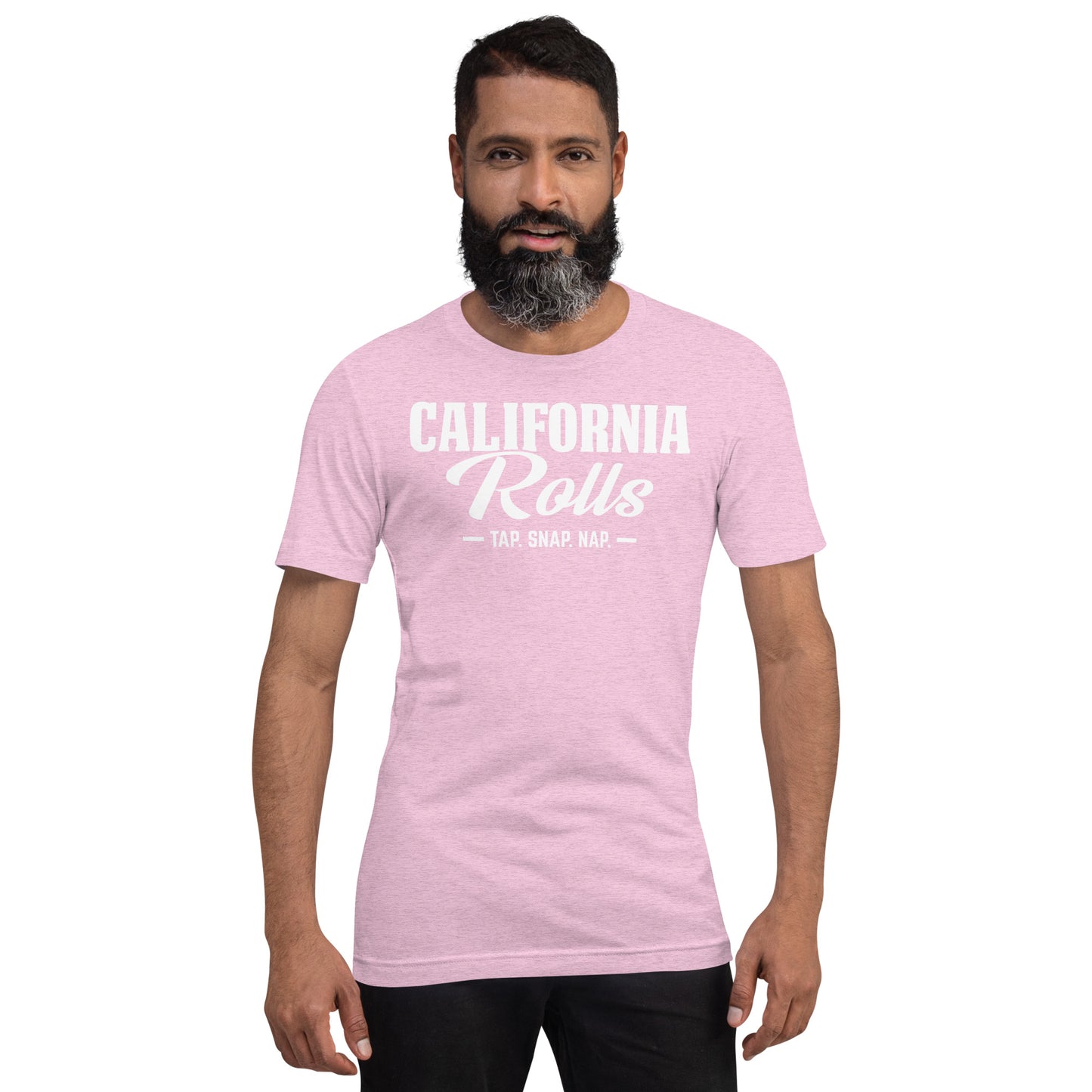 California Rolls - "Tap. Snap. Nap." Unisex T-shirt